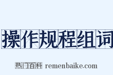 操作规程组词是什么意思的图片